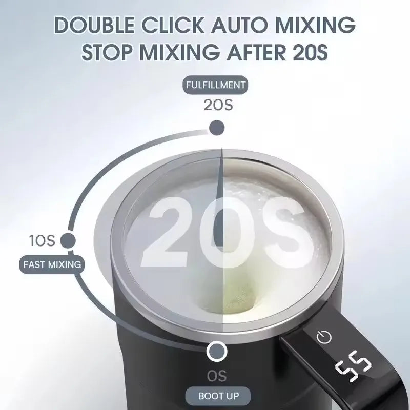 380ML Electric Coffee Self Mixing Mug IP67 Waterproof