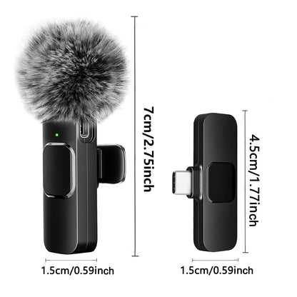 K60 NEW Wireless Lavalier Microphone Audio Video Recording Mini Mic